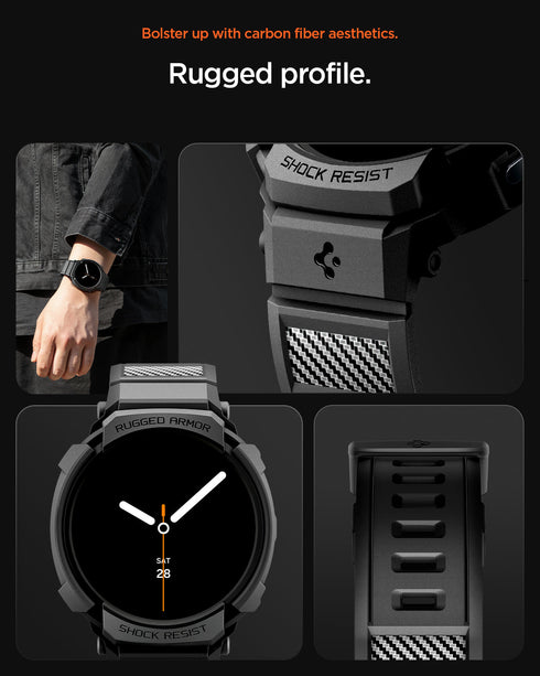 Spigen Galaxy Watch 8 (44mm) Case+Band Rugged Armor Pro
